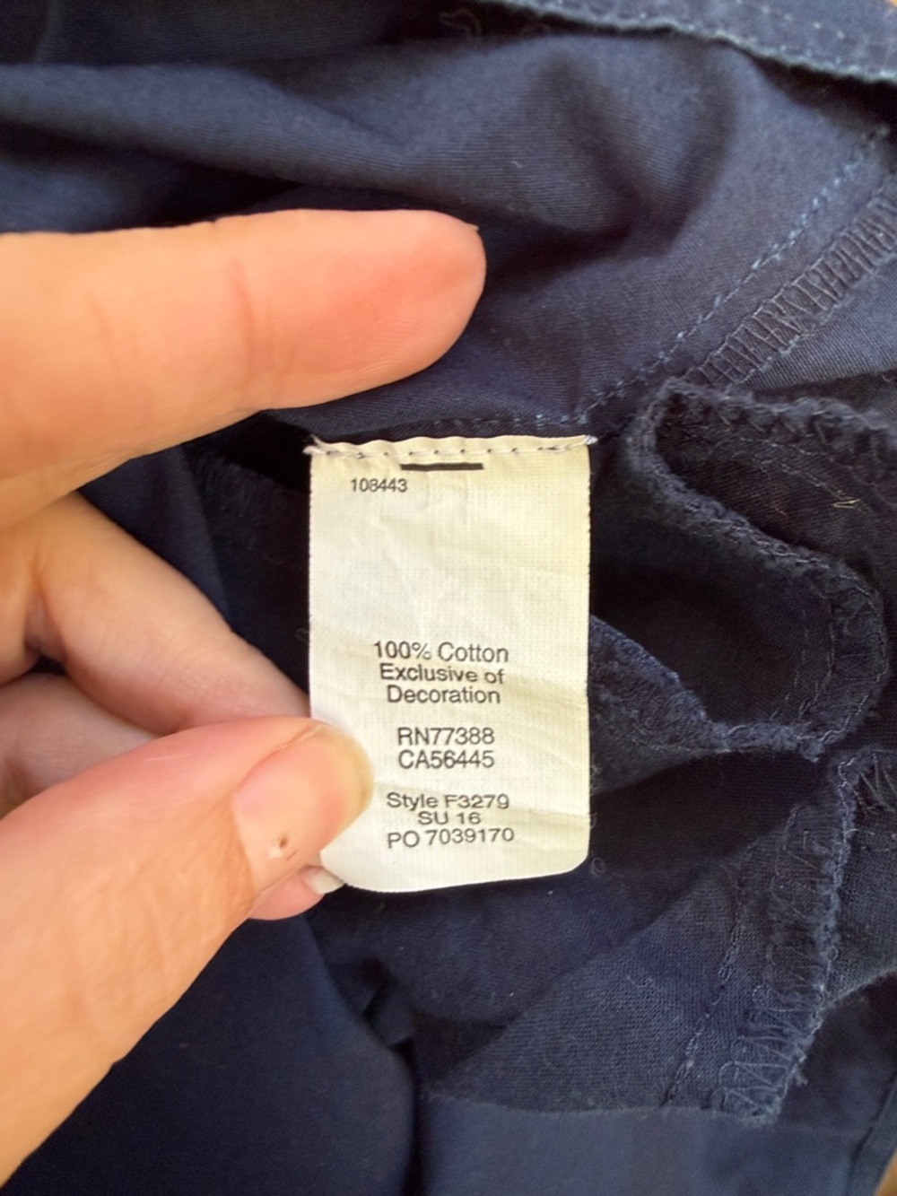 Madewell Navy Dress with Bright Multicolor Embroidery Size XS - Picture 6 of 6